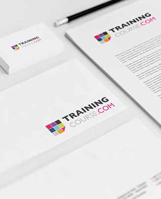 Example of branded stationery and for Trainingcourse.com